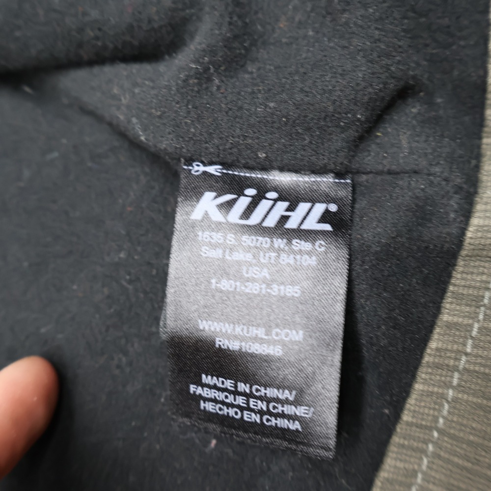 Kuhl Jacket Men XL Green Burr Canvas Rugged Fleece Lined Full Zip Utility Hiking - Picture 7 of 15